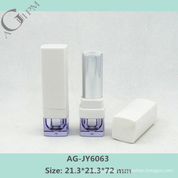 AG-JY6063 Transparent Bottom Plastic Square Empty Lipstick Case Wholesale